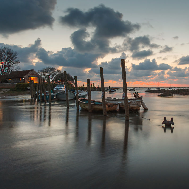 High tide at Blakeney in the evening